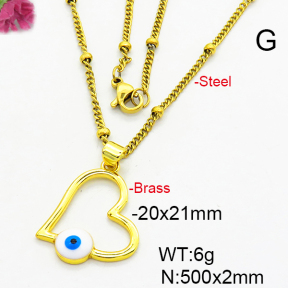 Fashion Brass Necklace  F6N300349avja-L024