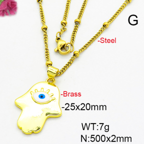 Fashion Brass Necklace  F6N300351avja-L024