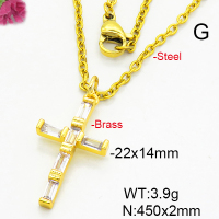Fashion Brass Necklace  F6N403366vail-L024