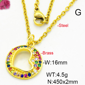 Fashion Brass Necklace  F6N403370aajl-L024
