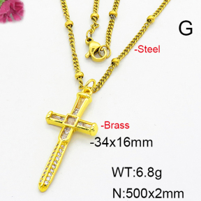 Fashion Brass Necklace  F6N403377baka-L024
