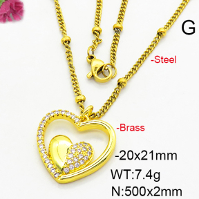 Fashion Brass Necklace  F6N403379avja-L024
