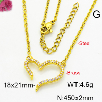 Fashion Brass Necklace  F6N403384avja-L024