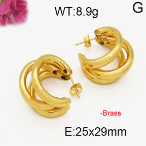 Fashion Brass Earrings  F5E200017bbov-J131