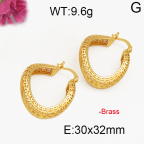 Fashion Brass Earrings  F5E200019vbpb-J131
