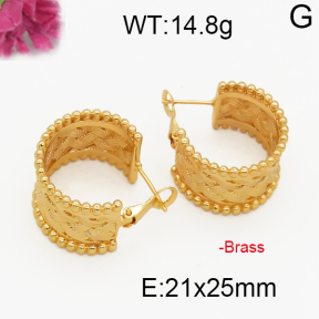 Fashion Brass Earrings  F5E200021bbov-J131
