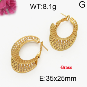 Fashion Brass Earrings  F5E200030vbpb-J131
