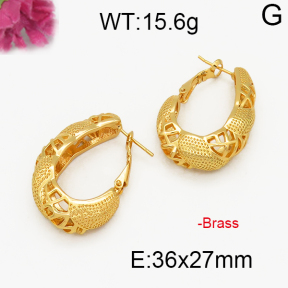 Fashion Brass Earrings  F5E200032vbpb-J131