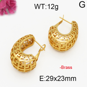 Fashion Brass Earrings  F5E200034vbpb-J131