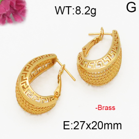 Fashion Brass Earrings  F5E200035vbpb-J131