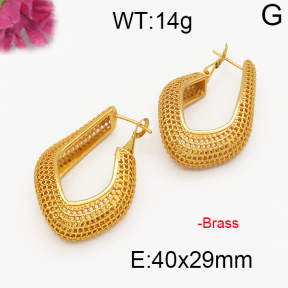 Fashion Brass Earrings  F5E200036vbpb-J131