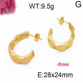 Fashion Brass Earrings  F5E200044bbov-J131