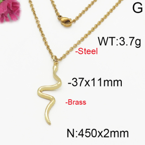 Fashion Brass Necklace  F5N200040vbmb-J125