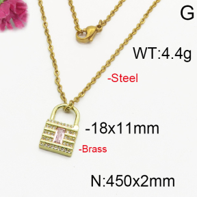Fashion Brass Necklace  F5N400122bbov-J125