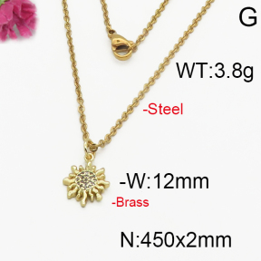 Fashion Brass Necklace  F5N400125vbmb-J125