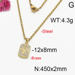 Fashion Brass Necklace  F5N400126vbnb-J125