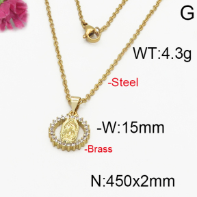 Fashion Brass Necklace  F5N400127vbnb-J125