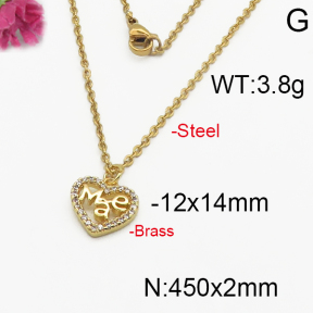 Fashion Brass Necklace  F5N400129vbnb-J125