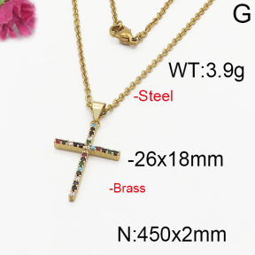 Fashion Brass Necklace  F5N400132bbov-J125