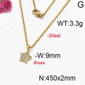 Fashion Brass Necklace  F5N400133vbnb-J125