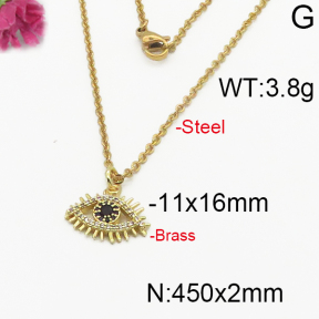 Fashion Brass Necklace  F5N400135vbnb-J125