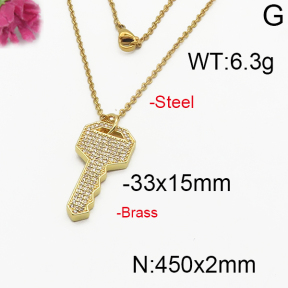Fashion Brass Necklace  F5N400137vhha-J125