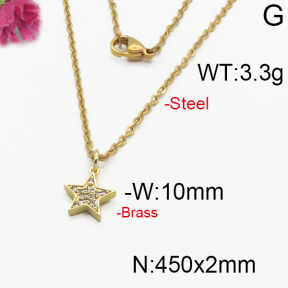Fashion Brass Necklace  F5N400138vbnb-J125