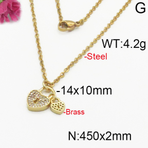 Fashion Brass Necklace  F5N400140vbpb-J125