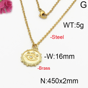 Fashion Brass Necklace  F5N400143vbnb-J125