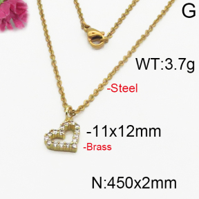 Fashion Brass Necklace  F5N400145vbnb-J125