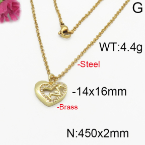 Fashion Brass Necklace  F5N400147vbnb-J125