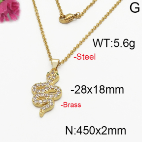 Fashion Brass Necklace  F5N400148vbpb-J125