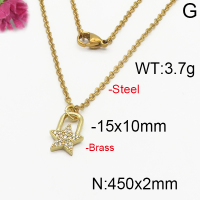 Fashion Brass Necklace  F5N400149vbnb-J125