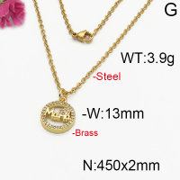 Fashion Brass Necklace  F5N400150vbnb-J125