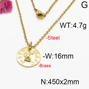 Fashion Brass Necklace  F5N400151vbnb-J125