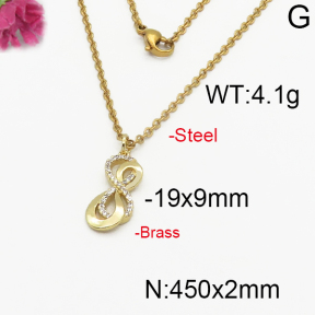 Fashion Brass Necklace  F5N400153bbov-J125