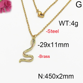 Fashion Brass Necklace  F5N400154vbpb-J125