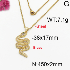 Fashion Brass Necklace  F5N400155vbpb-J125