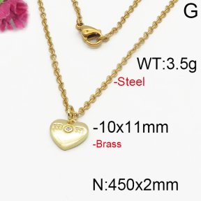 Fashion Brass Necklace  F5N400156vbmb-J125