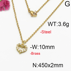 Fashion Brass Necklace  F5N400158vbnb-J125