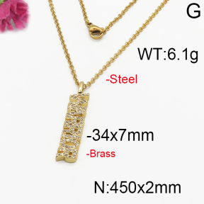 Fashion Brass Necklace  F5N400159vbpb-J125