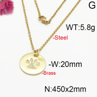 Fashion Brass Necklace  F5N400160bbov-J125