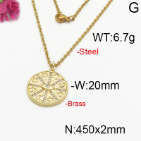 Fashion Brass Necklace  F5N400162bbov-J125