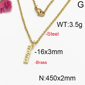 Fashion Brass Necklace  F5N400164vbmb-J125