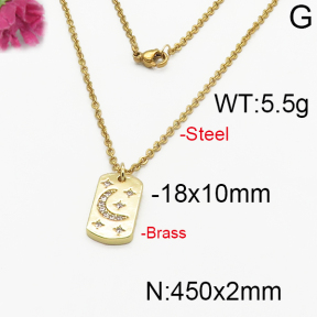 Fashion Brass Necklace  F5N400165vbnb-J125