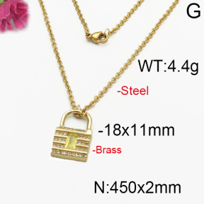 Fashion Brass Necklace  F5N400166bbov-J125