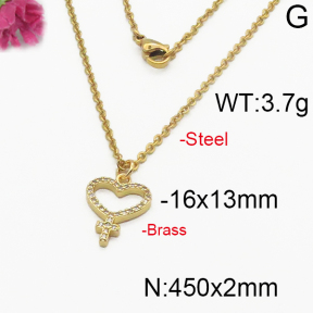 Fashion Brass Necklace  F5N400168bbov-J125