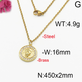 Fashion Brass Necklace  F5N400169bbov-J125