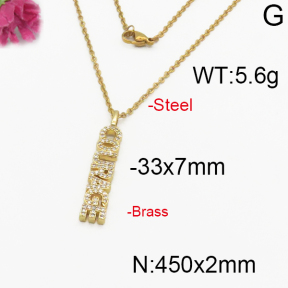 Fashion Brass Necklace  F5N400170vbpb-J125