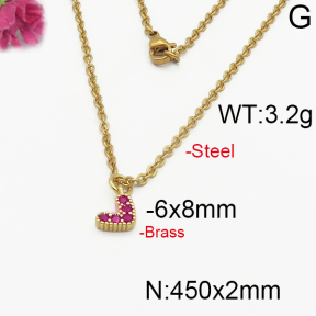 Fashion Brass Necklace  F5N400171vbmb-J125